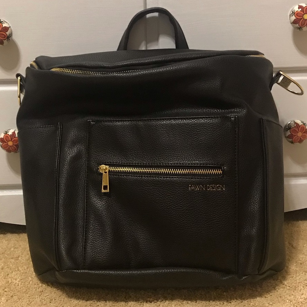 Fawn Design Original Diaper Bag in Black
